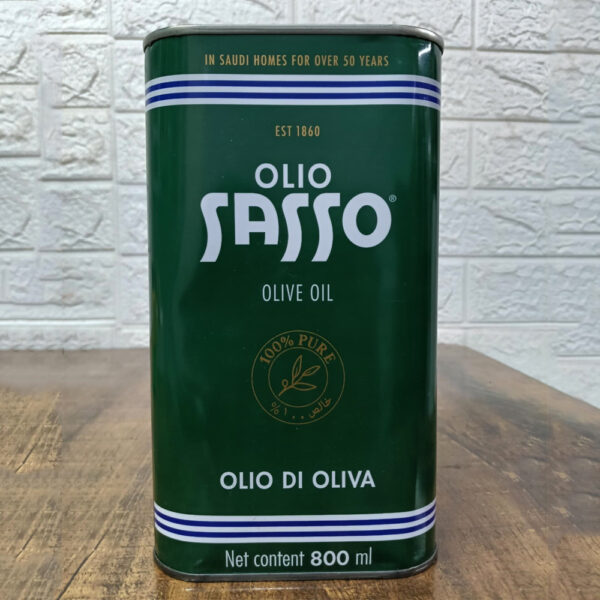 Sasso Olive Oil 800ml from Saudi Arabia – High-Quality Olive Oil for Healthy Cooking